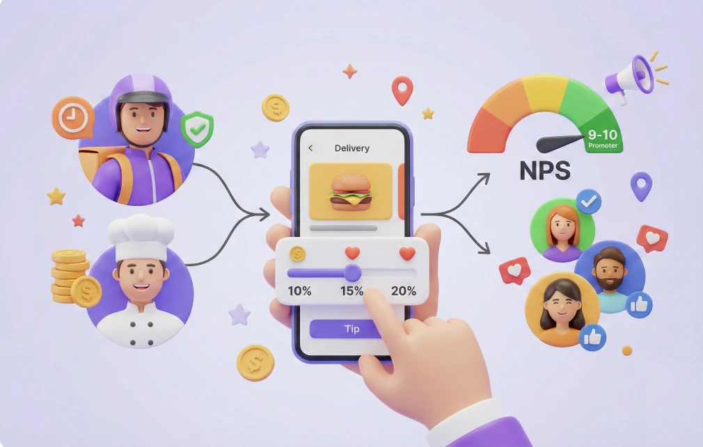 Как чаевые в приложении влияют на сервис и NPS?